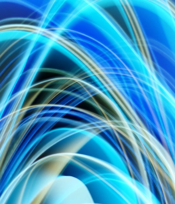 Abstract blue glowing lines representing energy and focus